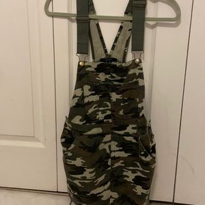 Forever 21 Camouflage Overall Dress